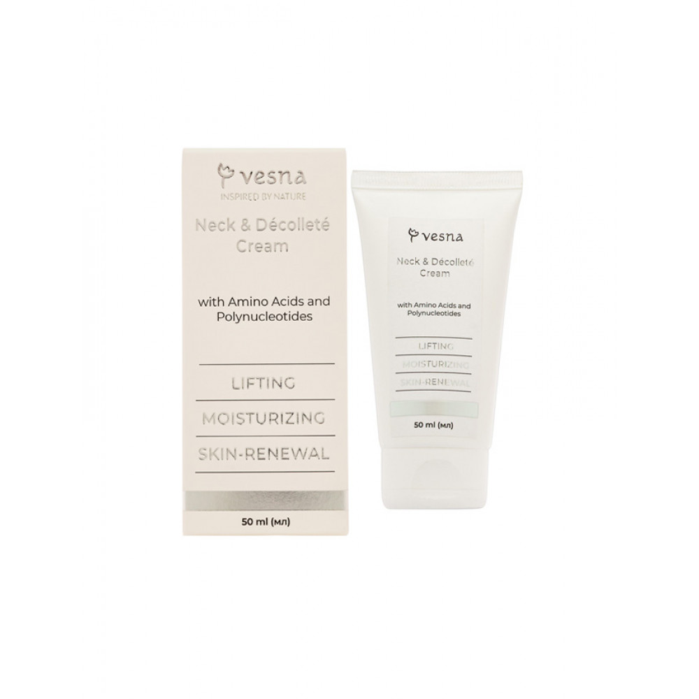 ТМ Vesna Крем для шеи и зоны декольте с аминокислотами и полинуклеотидами, 50 ml.
