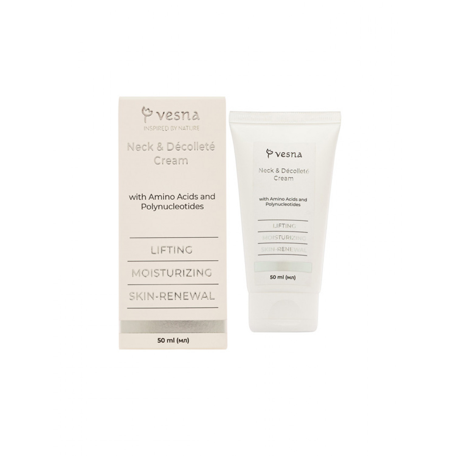 ТМ Vesna Крем для шеи и зоны декольте с аминокислотами и полинуклеотидами, 50 ml. НФ-00029268