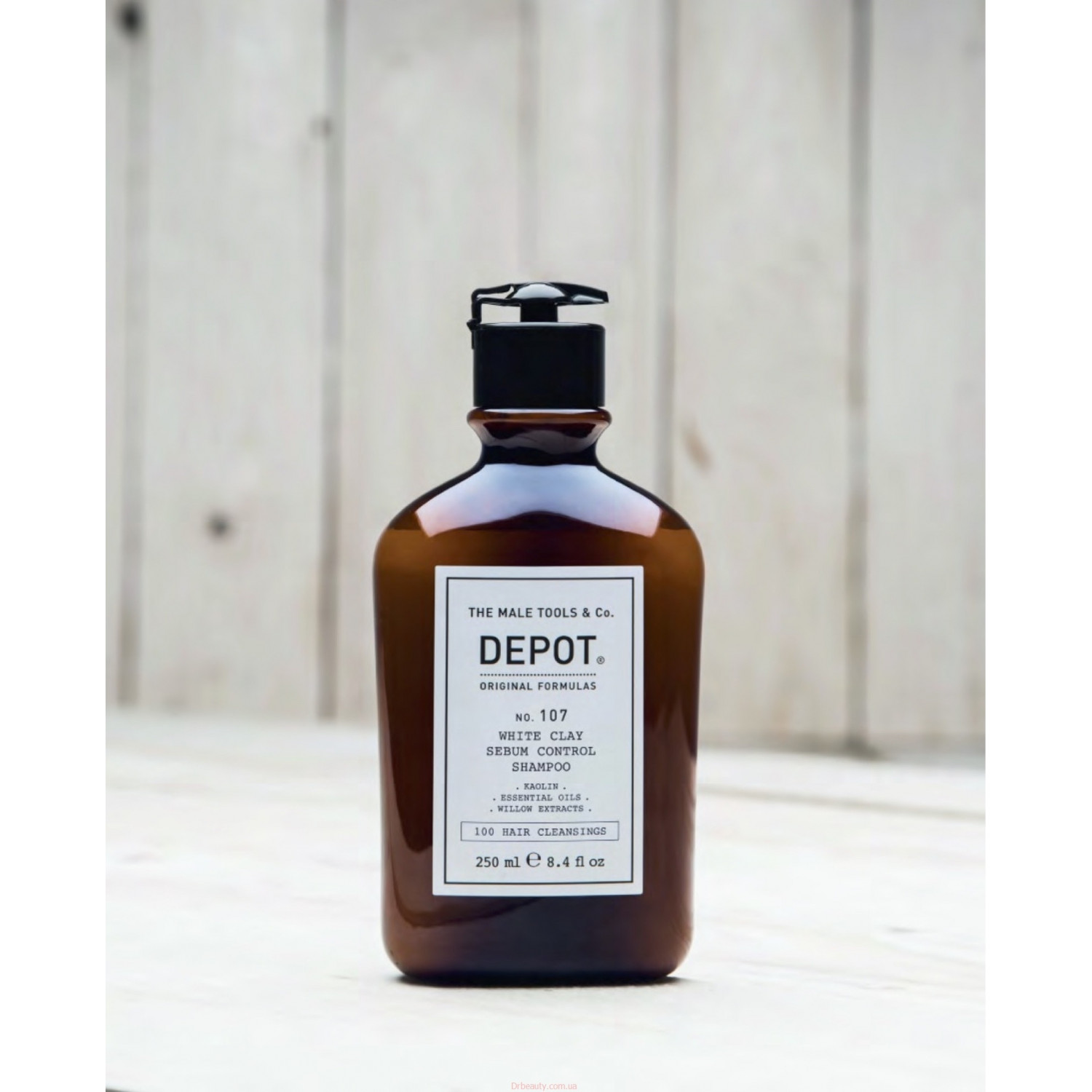 Depot 107 Шампунь для контроля выделения жира на коже головы на основе белой глины, 250 ml НФ-00015817