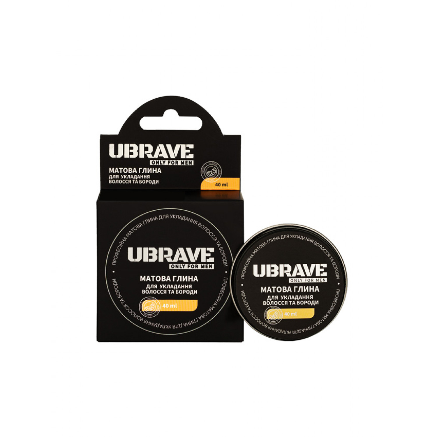 ТМ Vesna Матовая глина для укладки волос и бороды UBrave, 40 ml НФ-00029272