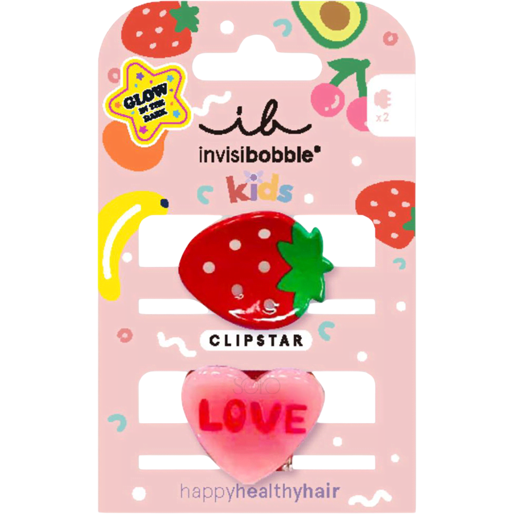 Заколка для волосся invisibobble CLIPSTAR GLOW KIDS Frutti Strawberry