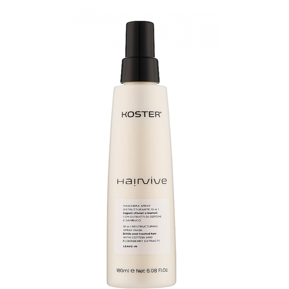 Koster Спрей-маска 10в1 відновлююча незмивна Hairvive, 180 ml