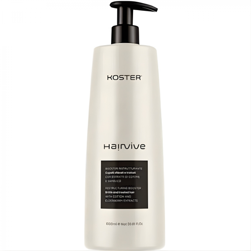 Koster Бустер восстанавливающий с эффектом ламинирования для слабых и химически обработанных волос Hairvive, 1000 ml