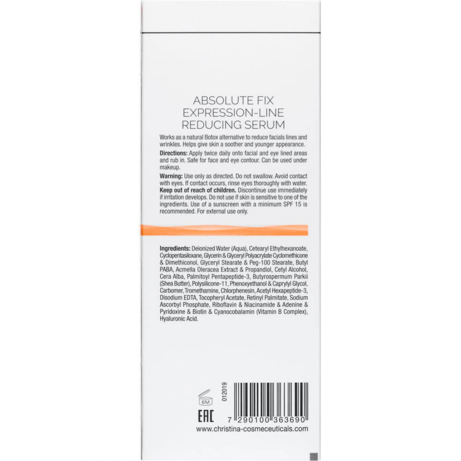 Christina Сыворотка от мимических морщин Абсолют фикс Forever Young Absolute Fix Reducing Serum, 30 ml НФ-00020983