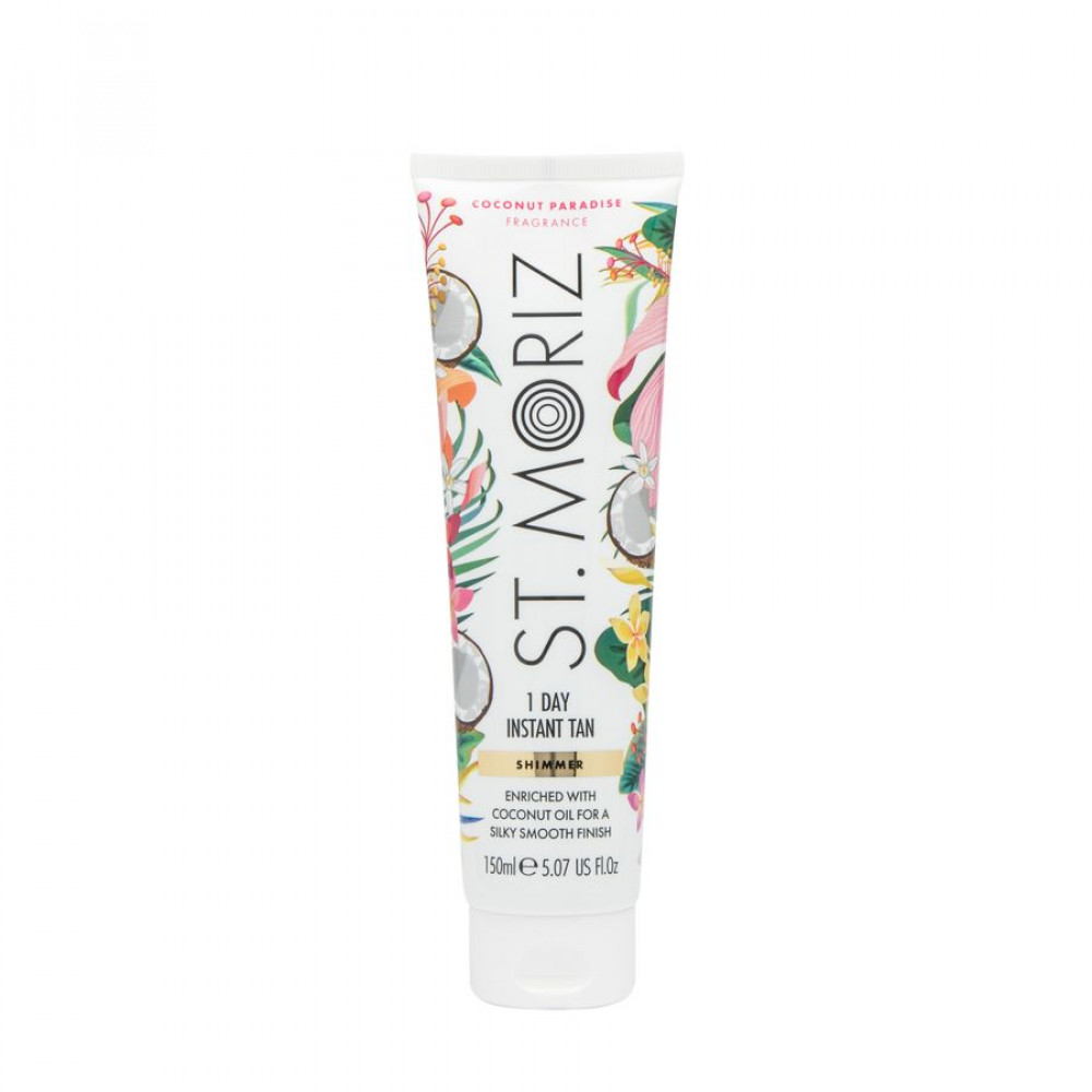 Бронзатор з легким ефектом засмаги St Moriz Shimmer 1 Day Tan Coconut Paradise, 150 мл