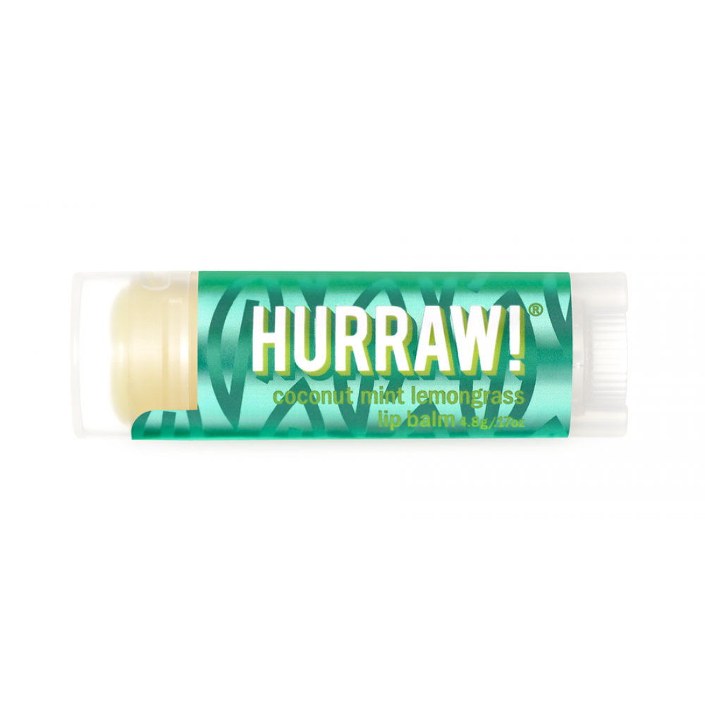 Бальзам для губ Hurraw! Pitta Lip Balm (кокос, м'ята, лемонграс) (4,8г)