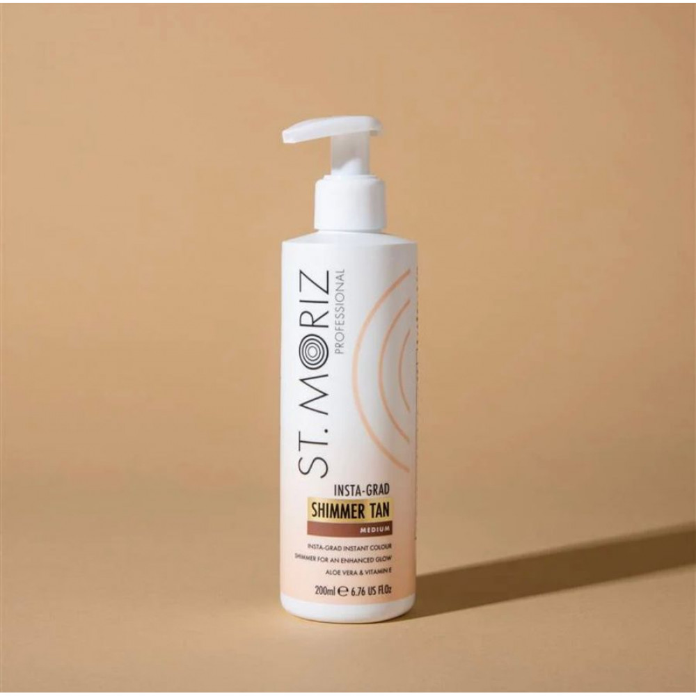 Засіб для легкої засмаги з ефектом шимеру St Moriz Professional Insta-Grad Shimmer Tan 200 мл