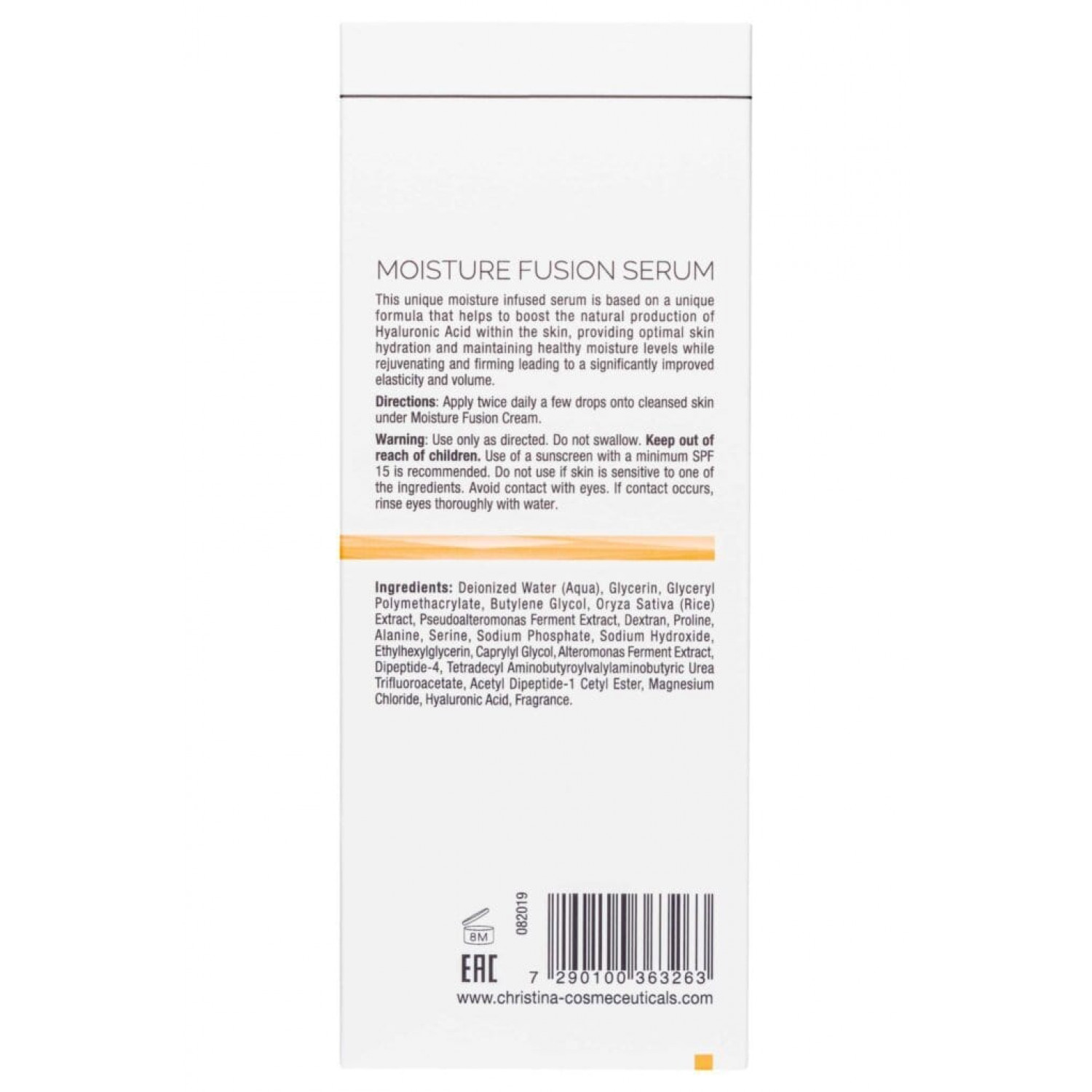 Christina Сыворотка для интенсивного увлажнения кожи Forever Young Moisture Fusion Serum, 30 ml НФ-00020985