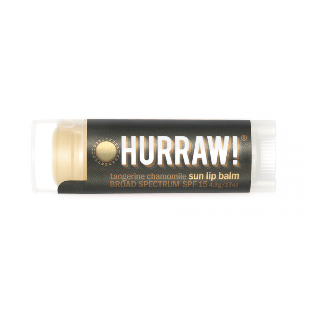 Бальзам для губ Hurraw! Sun Lip Balm Tangerine Chamomile (4,8 г) SPF15