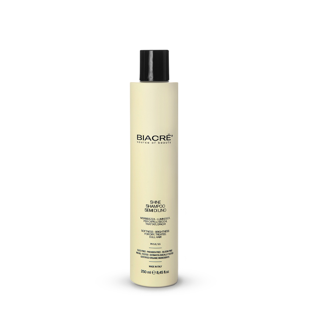 BIACRE Шампунь ШАЙН ЛЬОН для надання блиску для всіх типів волосся BIACRE SHINE SHAMPOO SEMI DI LINO, 250 мл