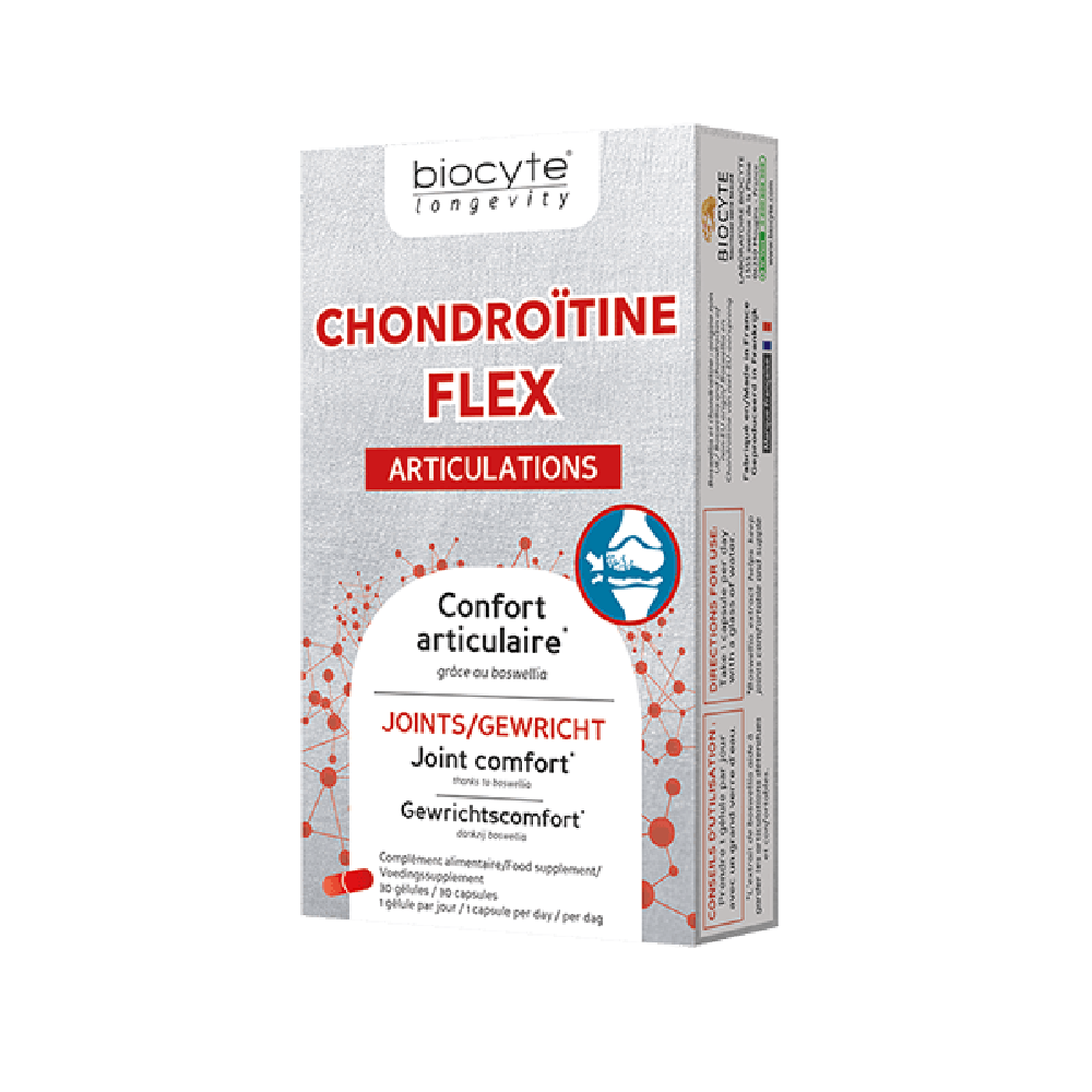 Biocyte Chondroitine Flex Liposomal Добавка дієтична у капсулах, на основі хондроїтину, необхідної складової для суглобів, 30 капсул