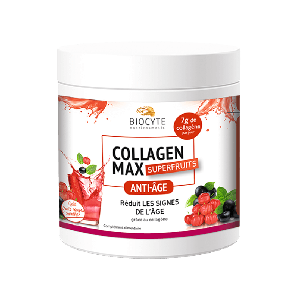 Biocyte Collagen Max Superfruits Колаген є основним компонентом структури шкіри, який забезпечує щільність і стійкість, 20 х 13 г