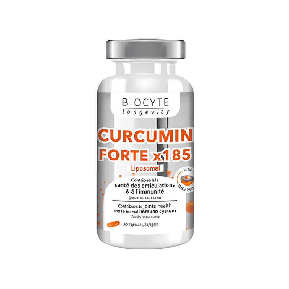 Biocyte Curcumin X 185 Куркума способствует здоровью суставов и костей, а также нормальному функционированию иммунной системы, 30 капсул