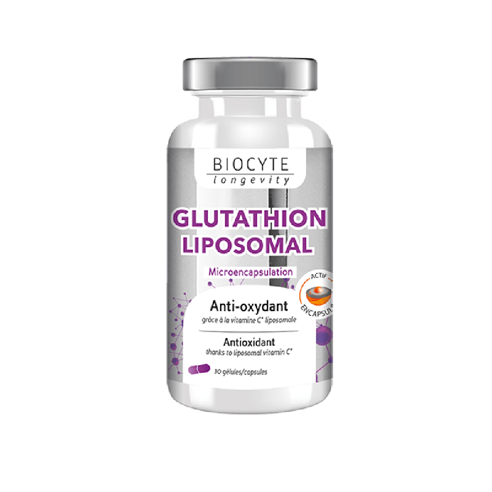 Biocyte Glutathion Liposomal Пищевая добавка, что содержит липосомальный глутатион, мощный антиоксидант, 30 капсул