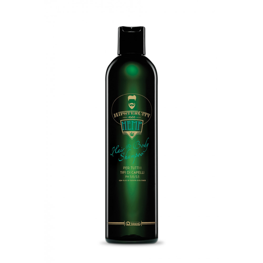 BIACRE Мужской шампунь ХИПСТЕРИТИ для волос и тела BIACRE HAIR & BODY SHAMPOO HYPSTERCITY MAN HEMP, 350 мл