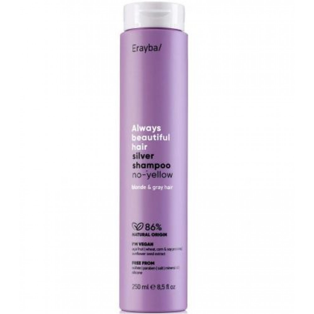 Шампунь антижовтий Erayba ABH Silver No-Yellow Shampoo, 1000 ml