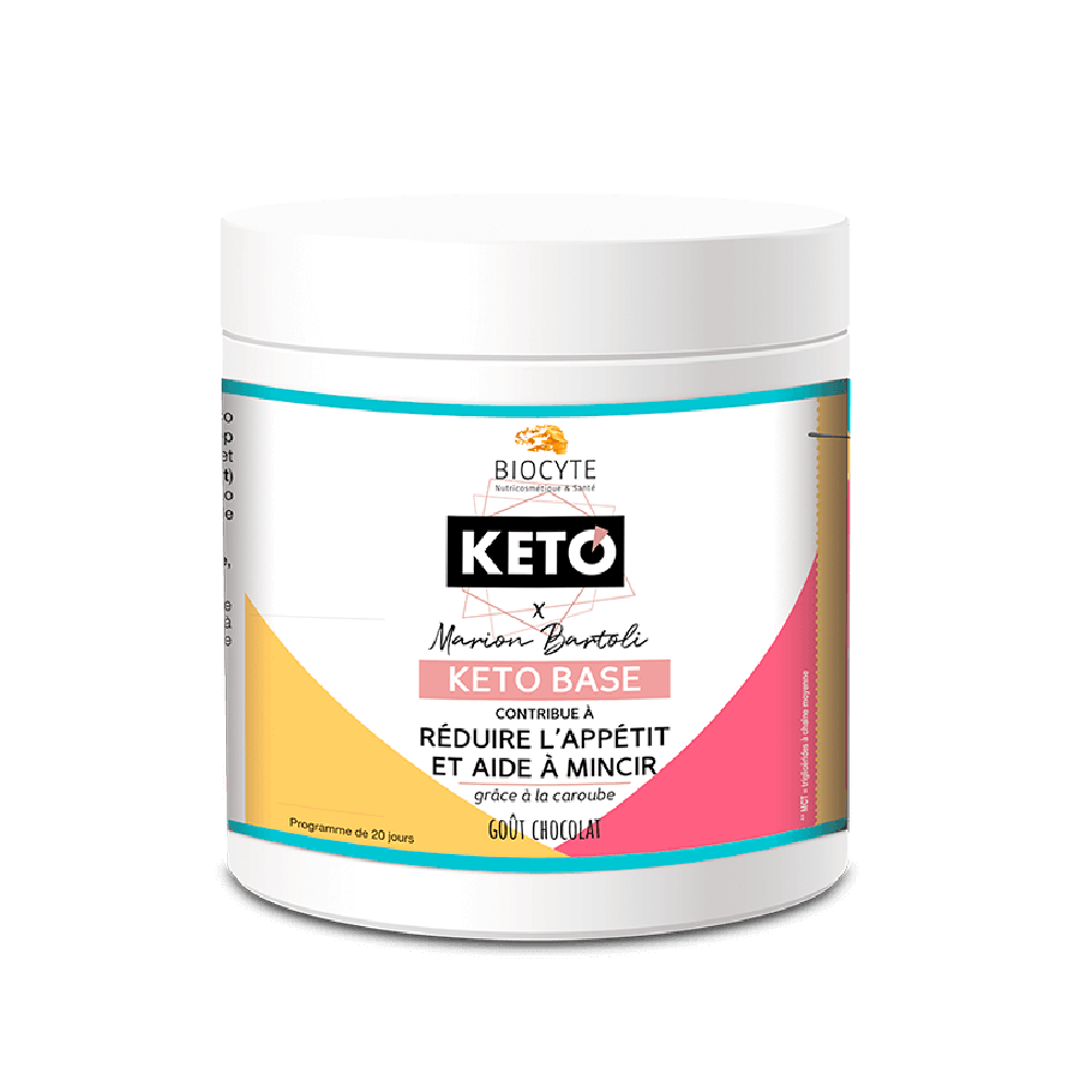 Biocyte Keto Base Добавка дієтична у формі розчинного порошку зі смаком шоколаду допомагає знизити апетит та допомагає схуднути, 200 г