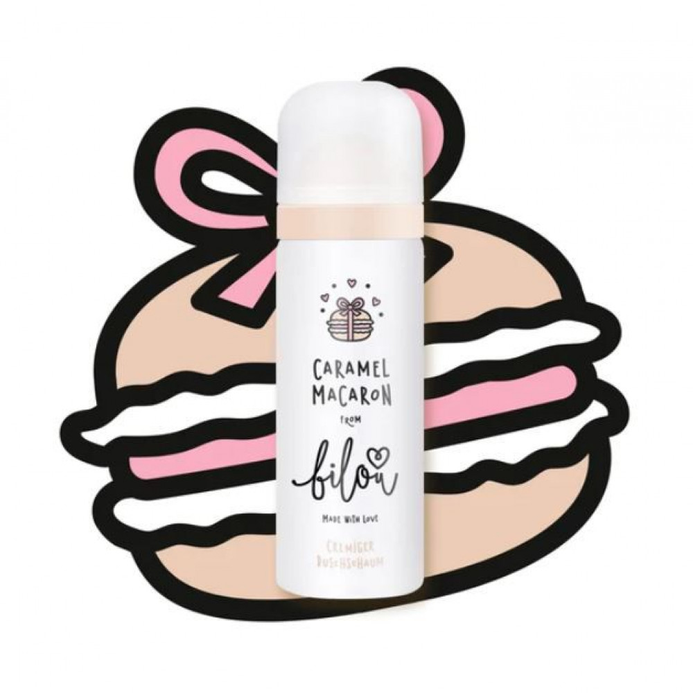 Мини-пенка для душа Bilou Caramel Macaron 50ml