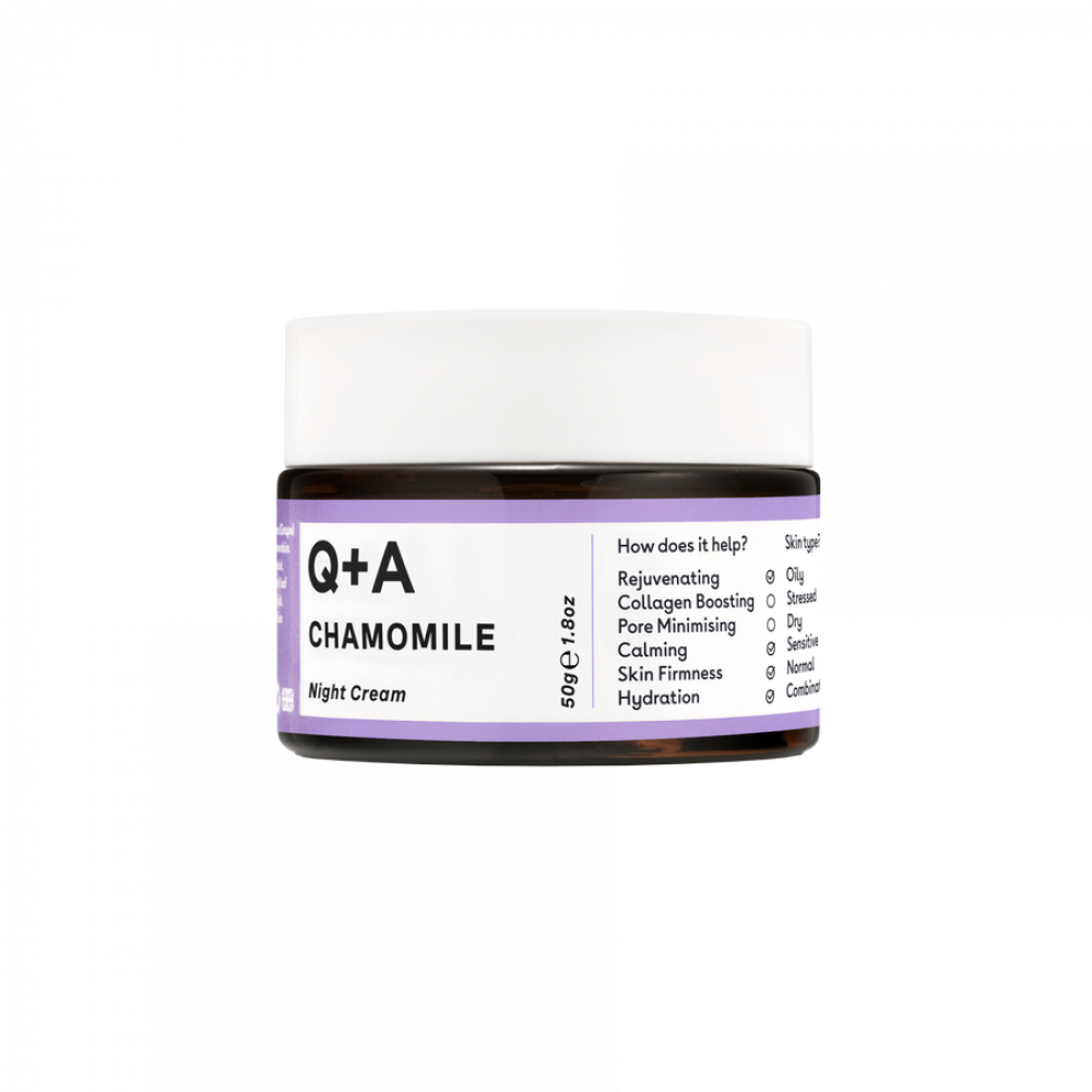 Нічний крем для обличчя Q+A Chamomile Calming Night Cream 50g