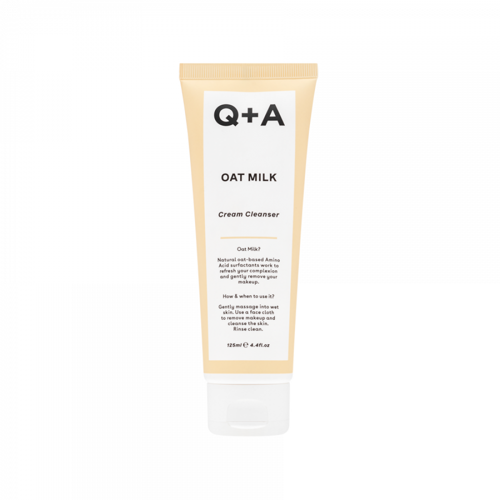 Очищувальний крем для обличчя з вівсяним молоком Q+A Oat Milk Cream Cleanser 125m