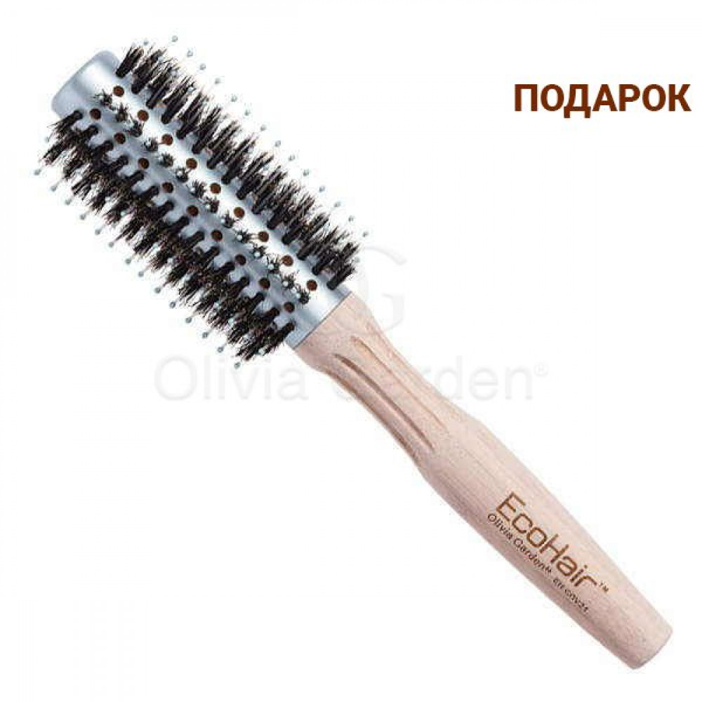 Брашинг бамбуковий EcoHair BAMBOO COMBO IONIC 24 мм комбінована Щетина