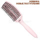 Щетка для укладки Finger Brush Combo Pastel Pink Medium изогнутая комбинированная щетина 22405