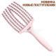 Щетка для укладки Finger Brush Combo Pastel Pink Large изогнутая комбинированная щетина 22406