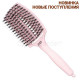 Щетка для укладки Finger Brush Combo Pastel Pink Large изогнутая комбинированная щетина 22406