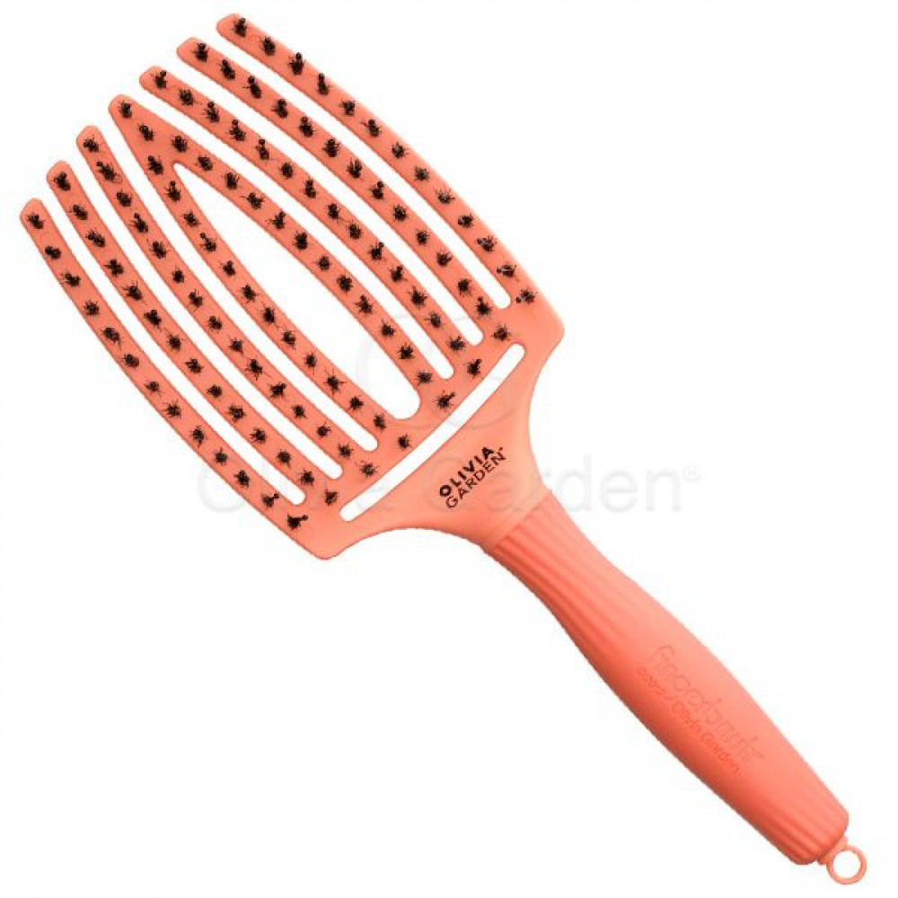 Щітка для укладки Finger Brush Combo Coral Large LE вигнута комбінована щетина