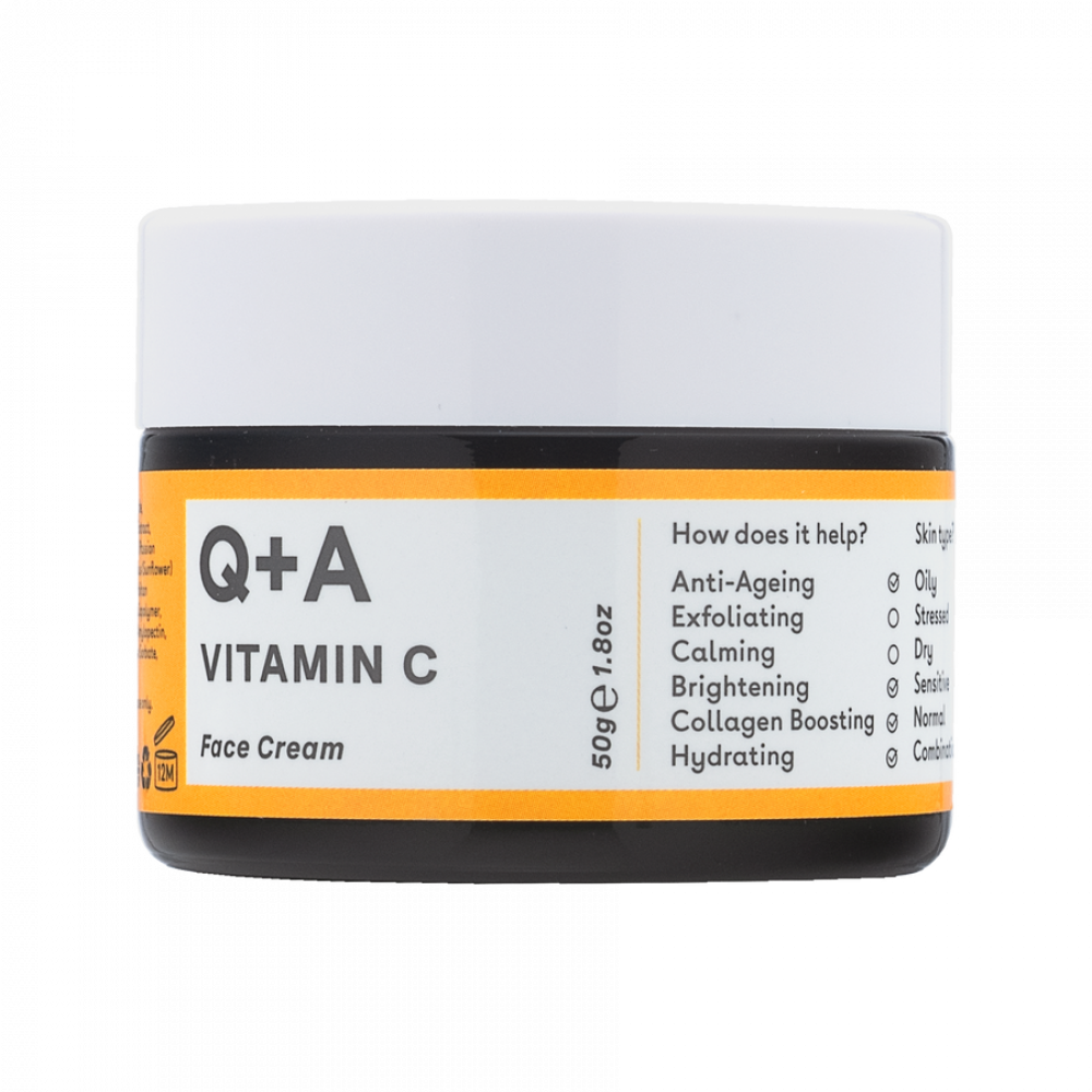 Освітлюючий крем для обличчя з вітаміном С Q+A Vitamin C Radiance Face Cream 50g