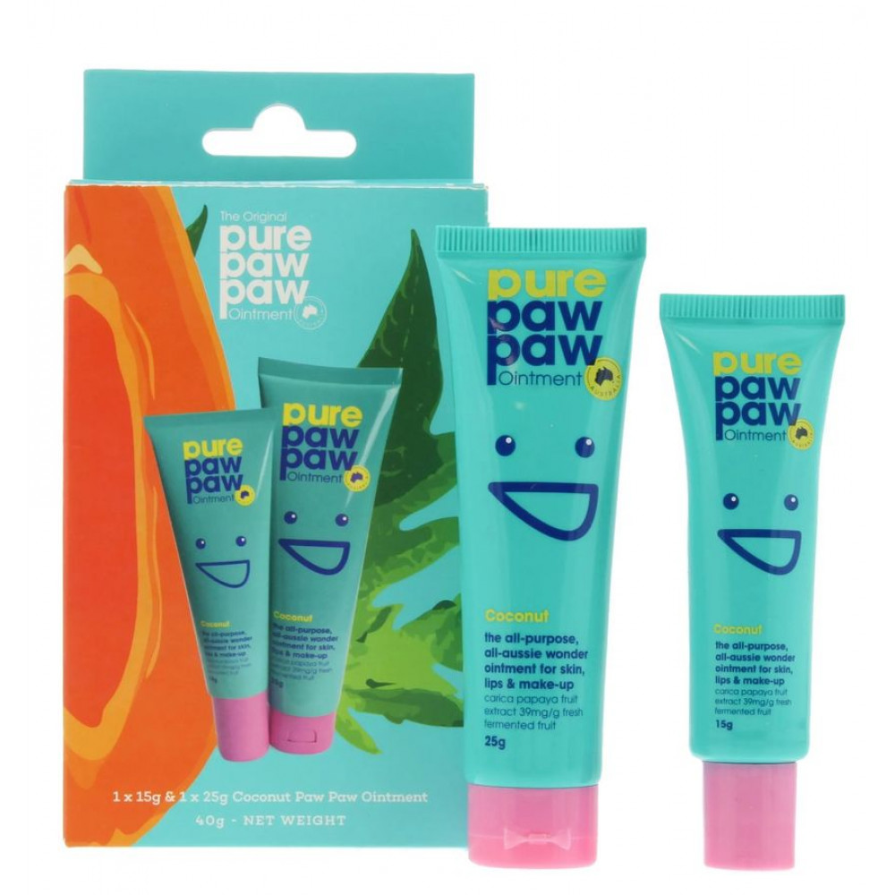 Набор восстанавливающих бальзамов для губ Pure Paw Paw Duo Coconut