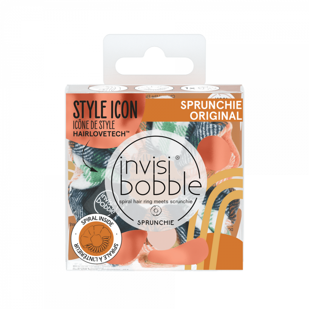 Резинка-браслет для волосся invisibobble SPRUNCHIE Fall in Love Channel the Flannel