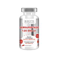 Biocyte Serrapeptase Диетическая добавка уменьшает воспаление и отеки, нормализует производство коллагена, 60 капсул