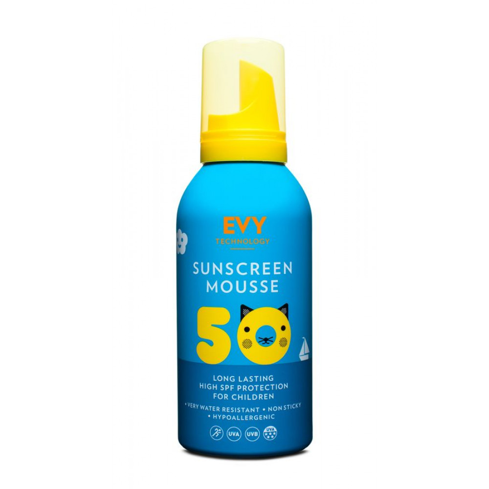 Сонцезахисний мус для дітей та немовлят EVY Technology Sunscreen Mousse Kids SPF 50, 150 мл