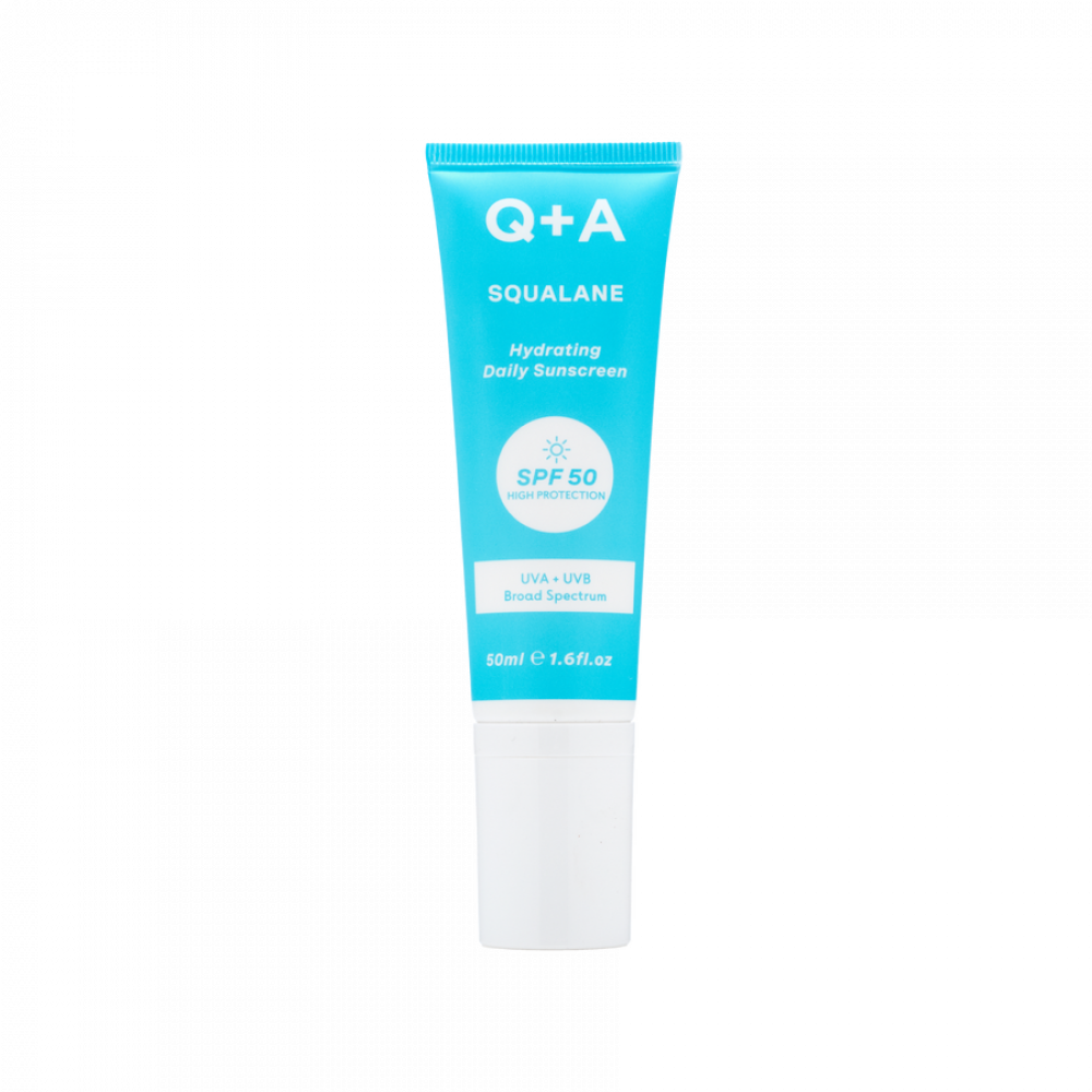 Зволожуючий сонцезахисний крем для обличчя Q+A Squalane Hydrating Daily Sunscreen 50ml