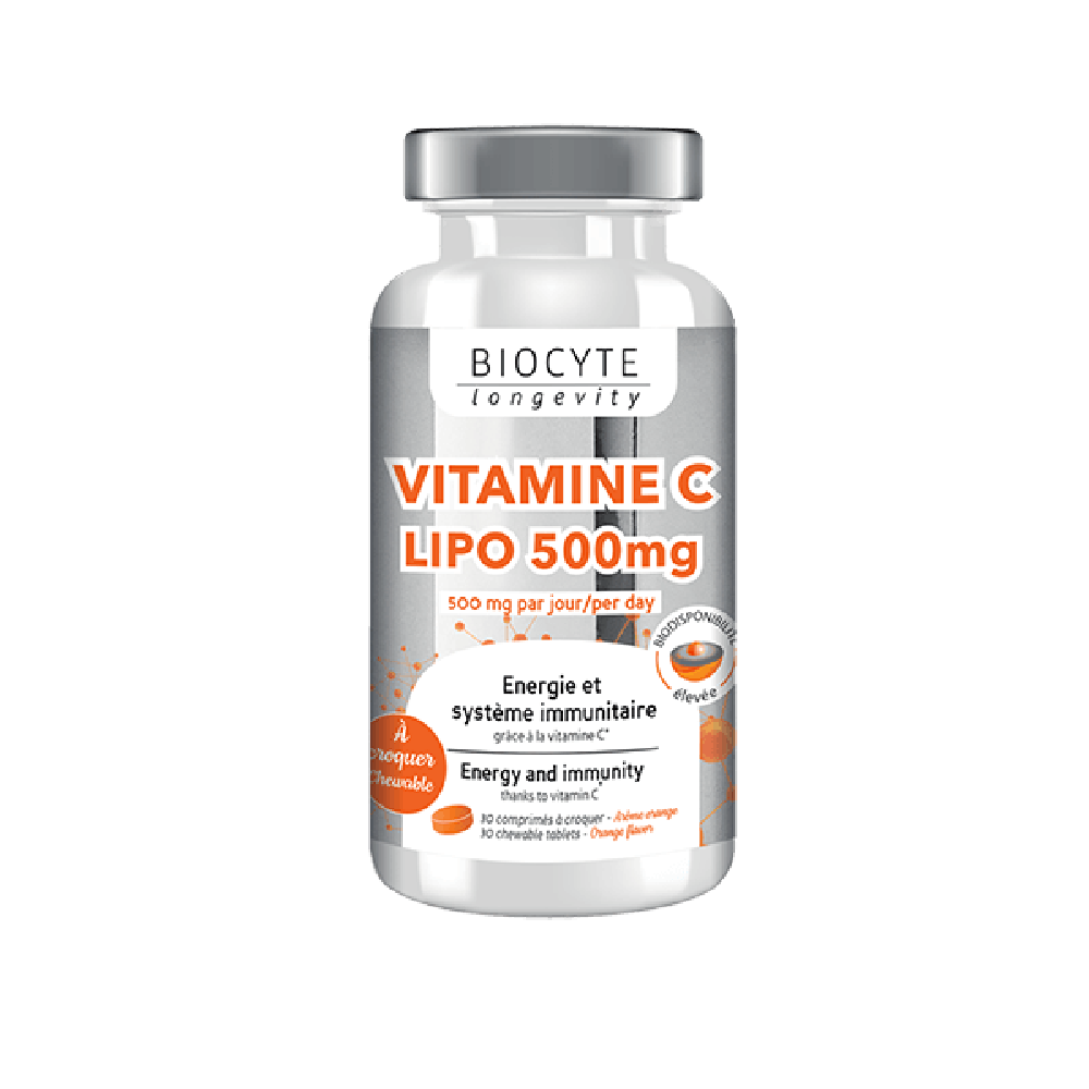 Biocyte Vitamine C A Croquer 500Mg Зміцнює організм під час сезонних змін або під час тимчасової втоми, 30 капсул