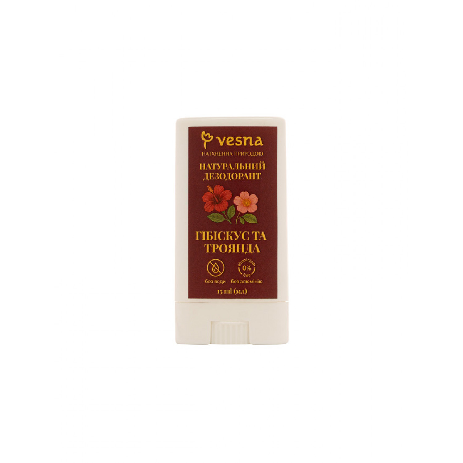 ТМ Vesna Натуральный дезодорант Гибискус и Роза, 15 ml НФ-00029250