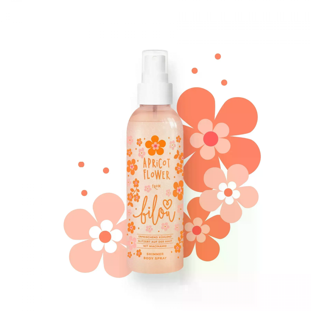 Спрей для тіла з шиммером Bilou Apricot Flower 150 мл