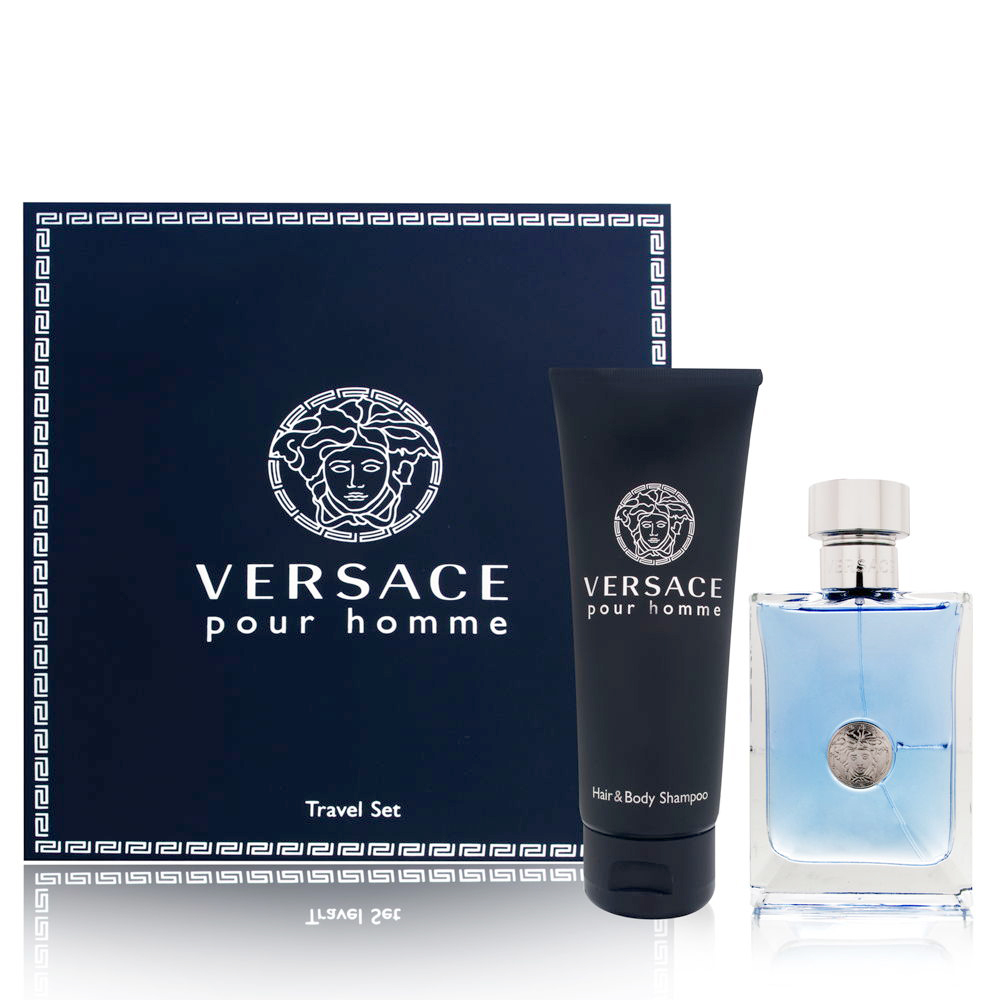 Набор Versace pour Homme для мужчин (оригинал) - set (edt 50 ml + a/sh balm 50 ml + hair&body shampoo 50 ml )