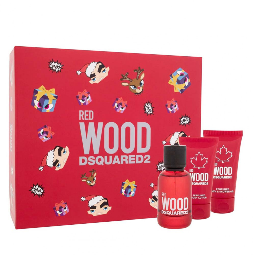 Набор Dsquared2 Red Wood pour Femme для женщин - set (edt 50 ml + b/l 50 ml + s/g 50 ml)