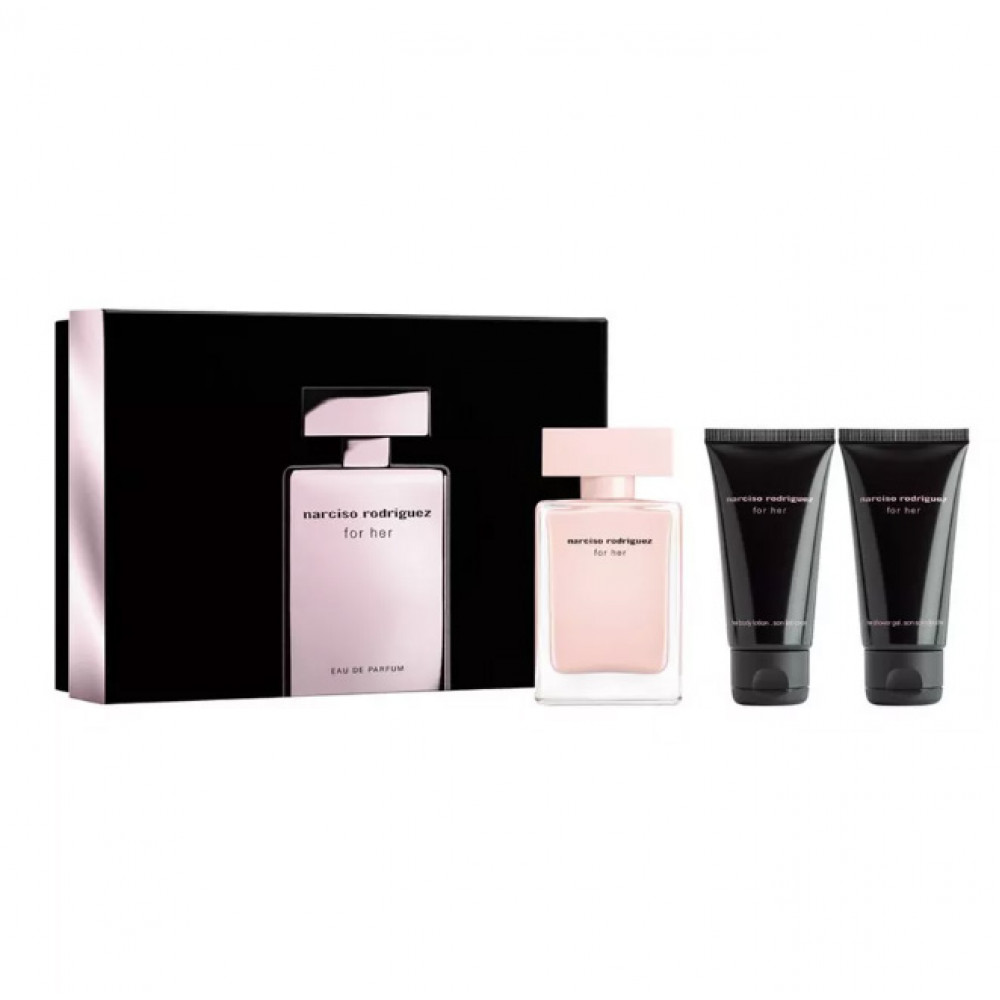 Набор Narciso Rodriguez For Her Eau de Parfum для женщин - set (edp 50 ml+ b/l 50 ml + sh/g 50 ml)