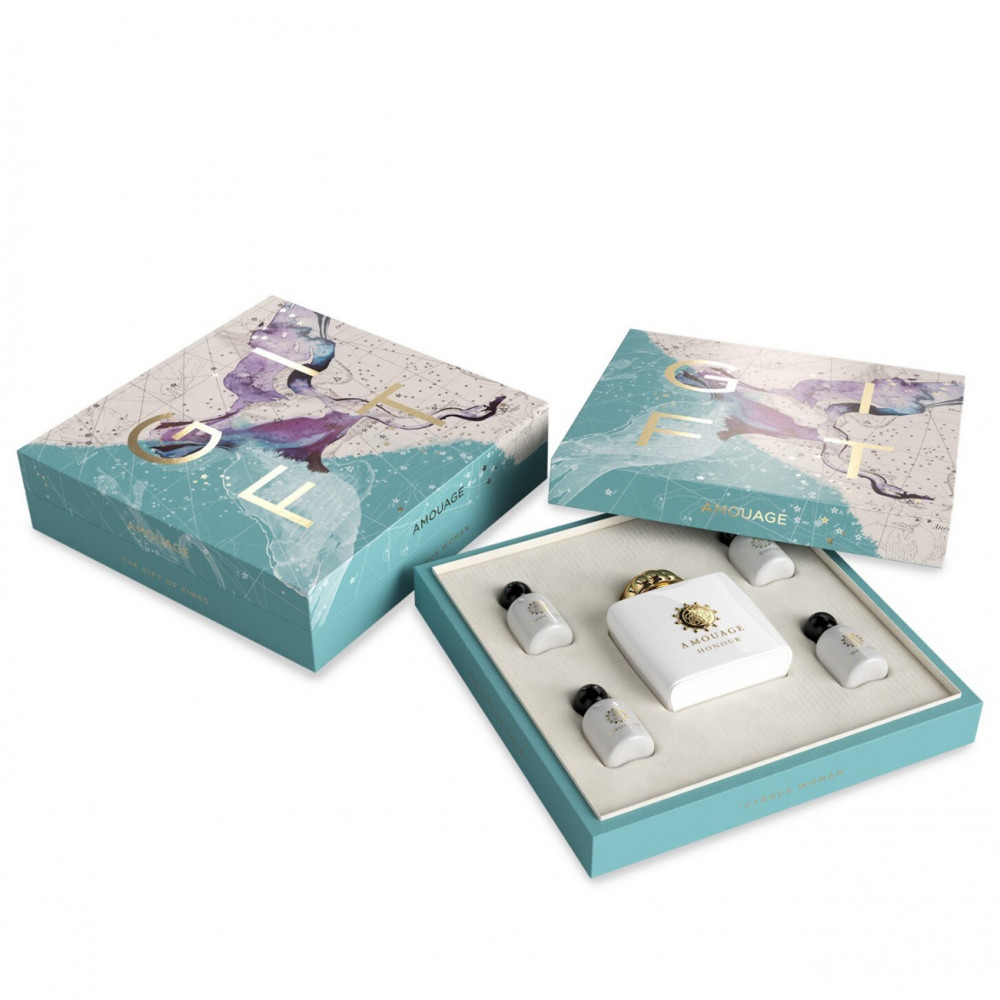 Набор Amouage Honour Woman Coffret Gift Set для женщин - set (edp 100 ml + b/l 25 ml + b/l 25 ml + b/l 25 ml + h/c 25 ml)