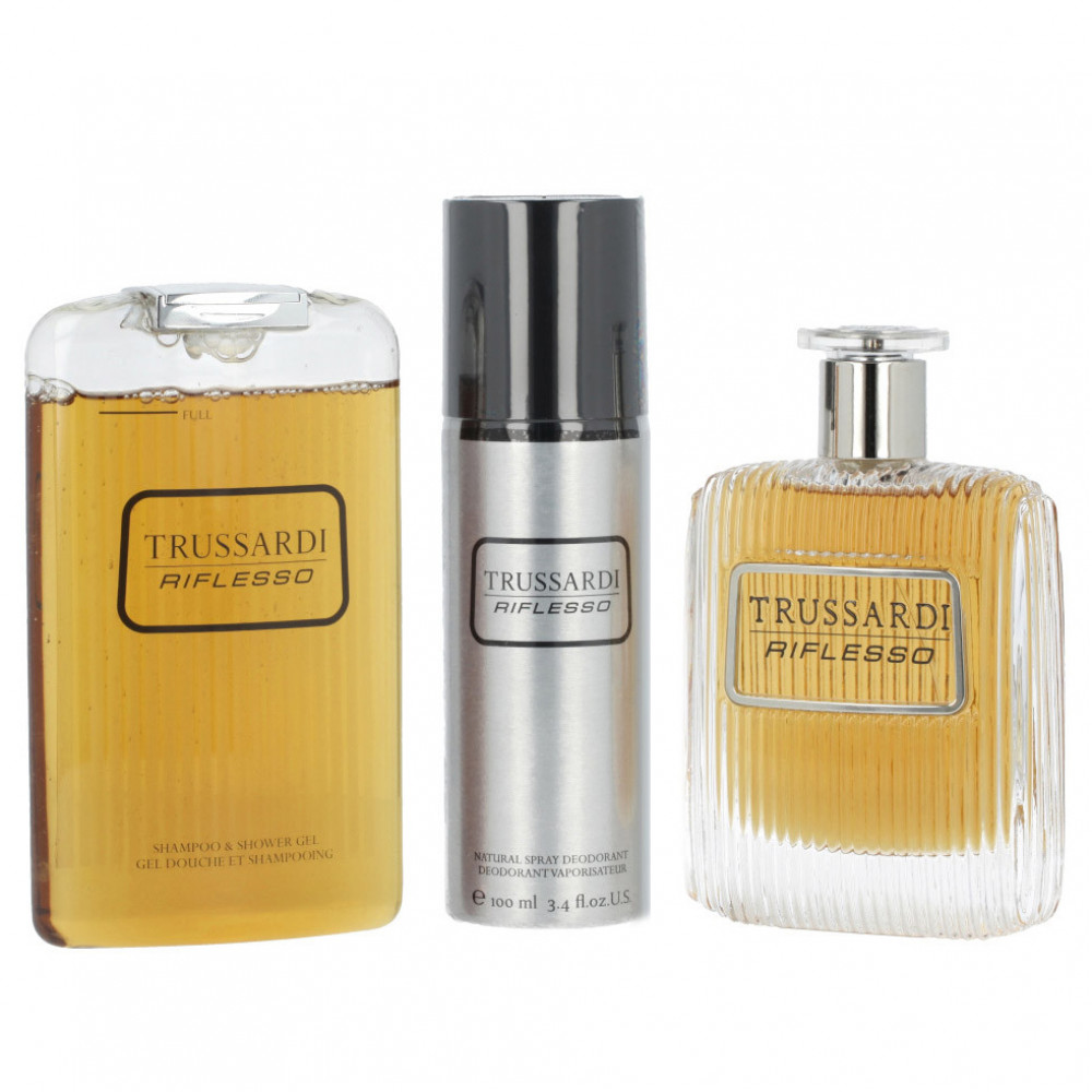 Набор Trussardi Riflesso для мужчин (оригинал) - set (edt 100 ml + sh/g 200 ml + deo spray 100 ml)