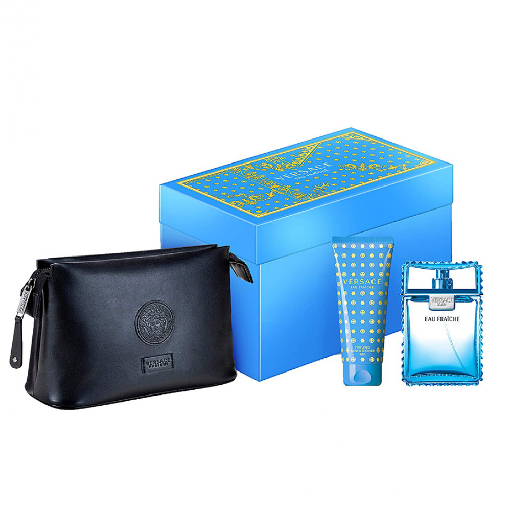 Набор Versace Man Eau Fraiche для мужчин (оригинал) - set (edt 100 ml + sh/g 100 ml + bag)