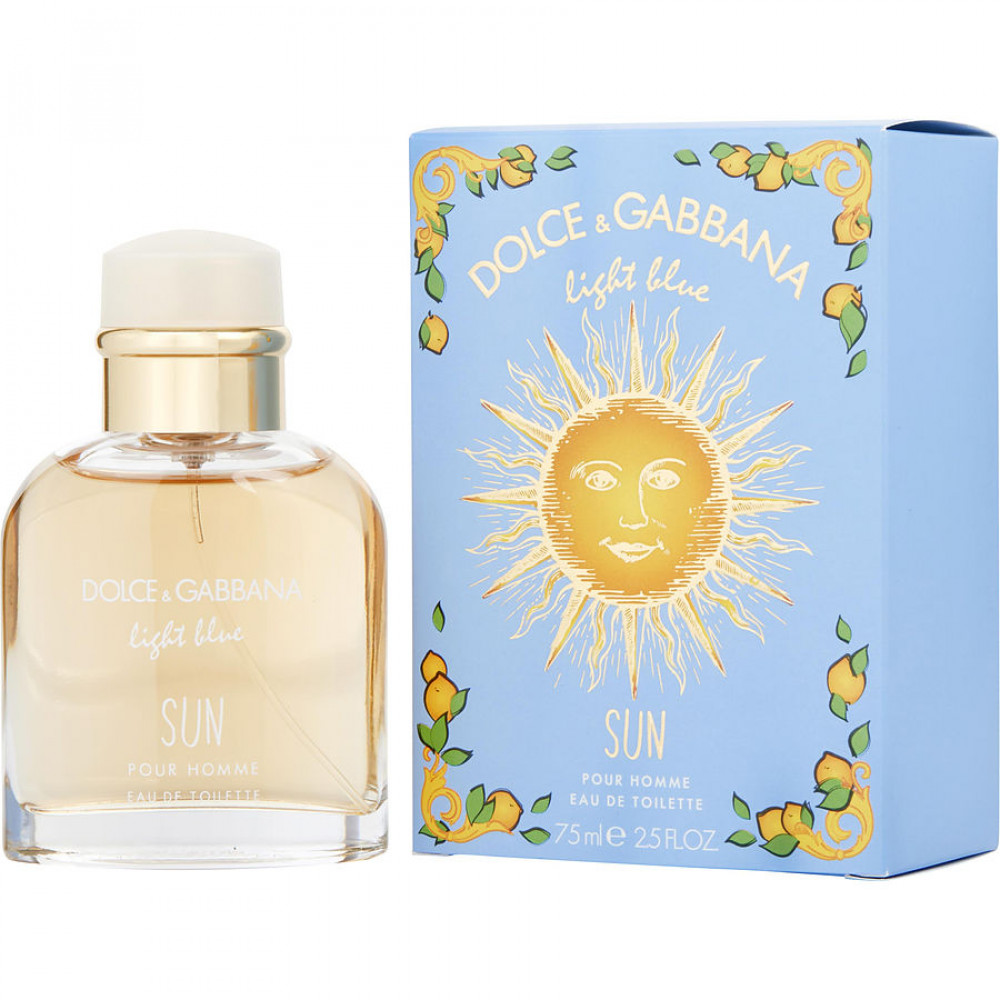 Туалетная вода Dolce&Gabbana Light Blue Sun Pour Homme для мужчин (оригинал) - edt 75 ml