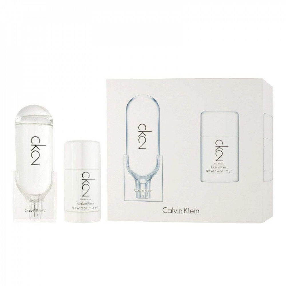 Набор Calvin Klein CK2 для мужчин и женщин (оригинал) - set (edt 100 ml + deo stick 75 ml)