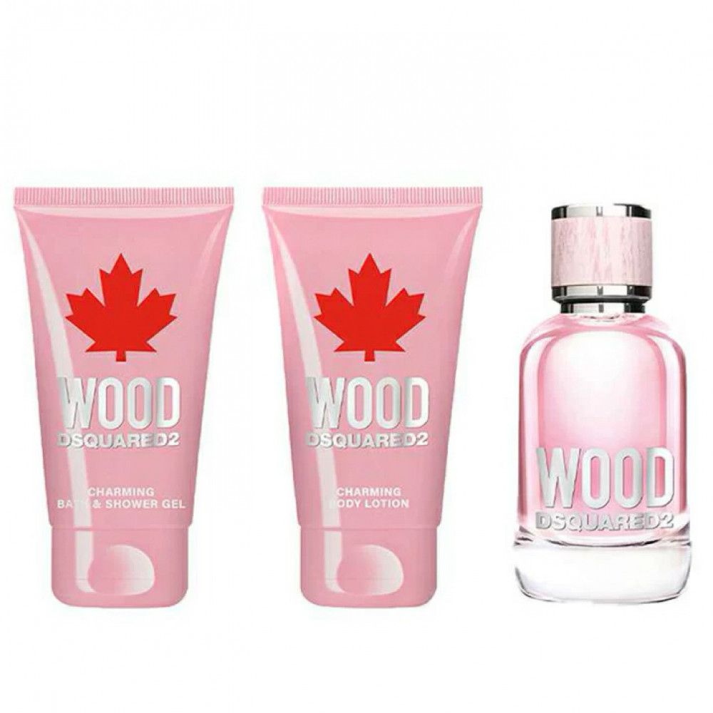 Набор Dsquared2 Red Wood pour Femme для женщин (оригинал) - set (edt 50 ml + b/l 50 ml + s/g 50 ml)