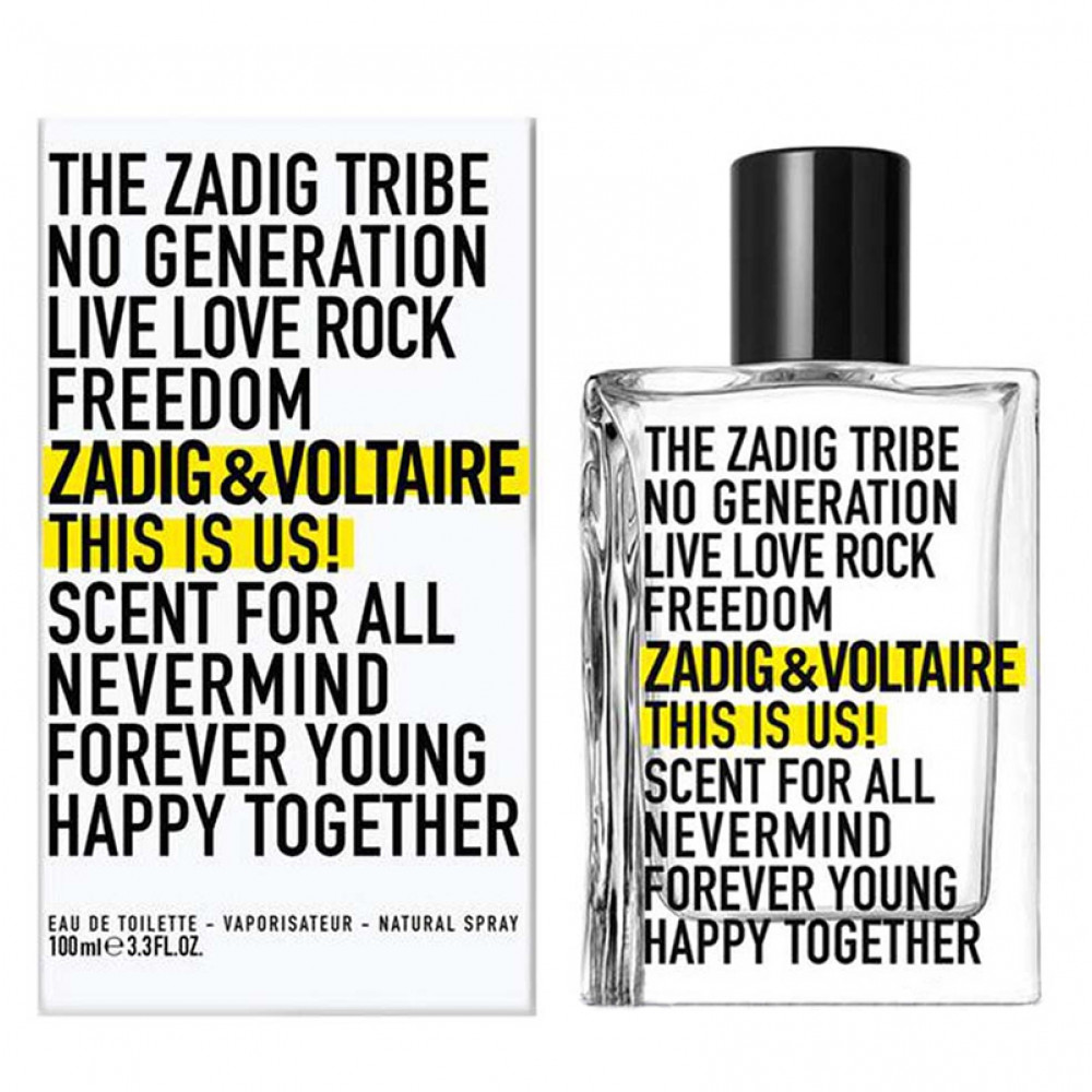 Туалетная вода Zadig & Voltaire This is Us! для мужчин и женщин (оригинал)