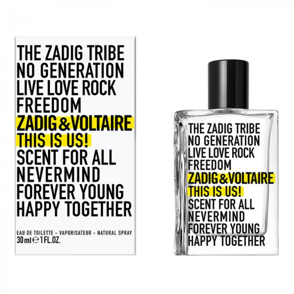 Туалетная вода Zadig & Voltaire This is Us! для мужчин и женщин (оригинал)