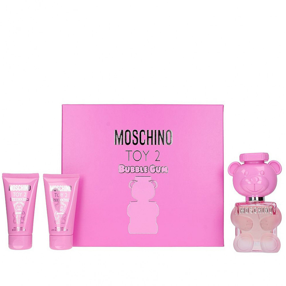 Набор Moschino Toy 2 Bubble Gum для женщин (оригинал) - set (edt 50 ml + b/lot 50 ml + sh/g 50 ml)